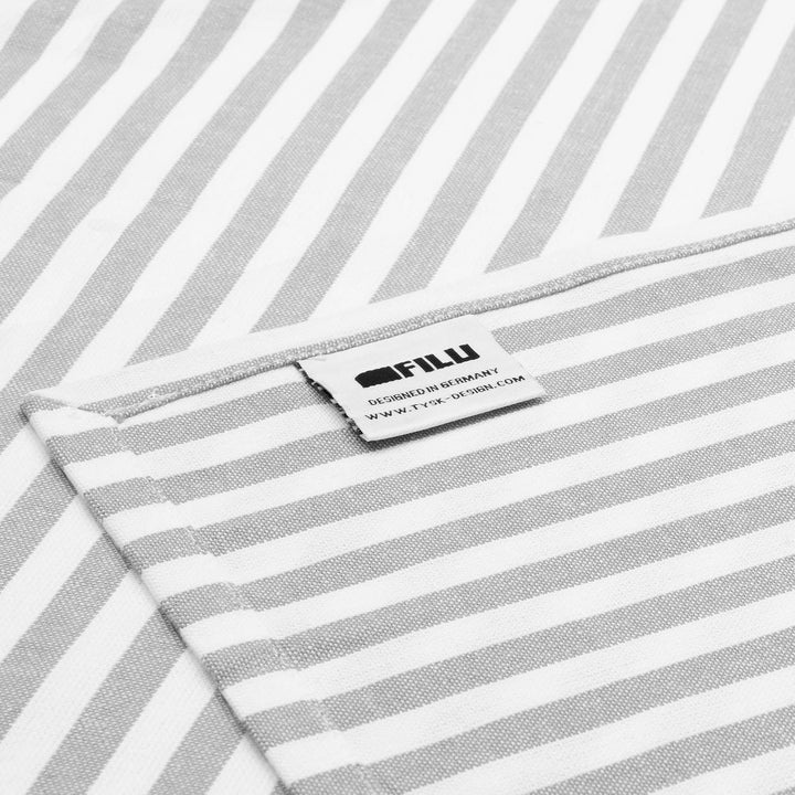 FILU Geschirrhandtücher 8er Pack Grau/Weiss gestreift (Farbe und Design wählbar) 45 x 70 cm - hochwe