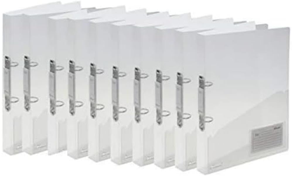 Rexel AZ2102045 Ice A4 25 mm Ringbuch mit 2-Ring-Reissmechanik, klar 10er-Pack, 10er-Pack