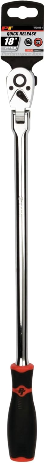 Performance Tool Antrieb Flex Kopf Ratsche, W38181 18" Long, 3/8-Inch Drive Flex-Kopf, Ratsche mit e