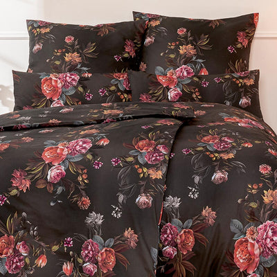 ESTELLA Mako-Satin Bettwäsche Joyce anthrazit 135x200 cm + 80x80 cm + 40x80 cm, 135x200 cm + 80x80 c
