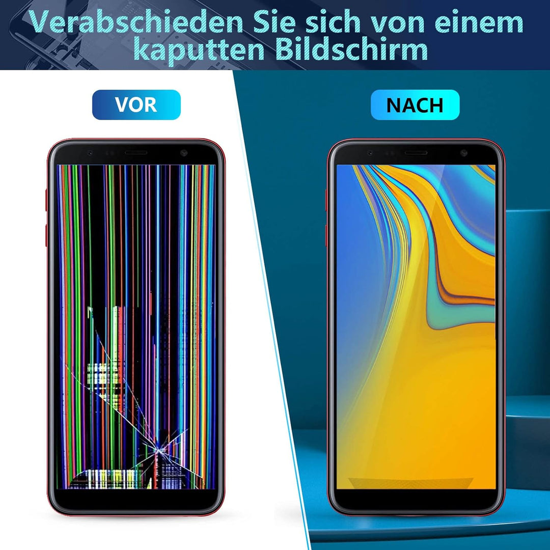 RongZy Display für Samsung Galaxy J6 Plus J610/J4 Plus 2018 J415/J4 Core j410 LCD Bildschirmersatz D