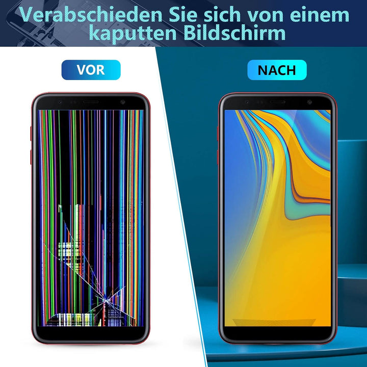 RongZy Display für Samsung Galaxy J6 Plus J610/J4 Plus 2018 J415/J4 Core j410 LCD Bildschirmersatz D
