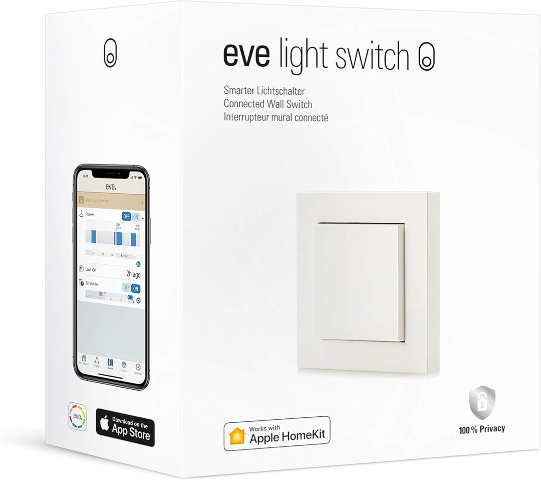 Eve Thread Starter Kit Lichtsteuerung (Eve Light Switch + Eve Door & Window), Weiss Set Smarte Licht