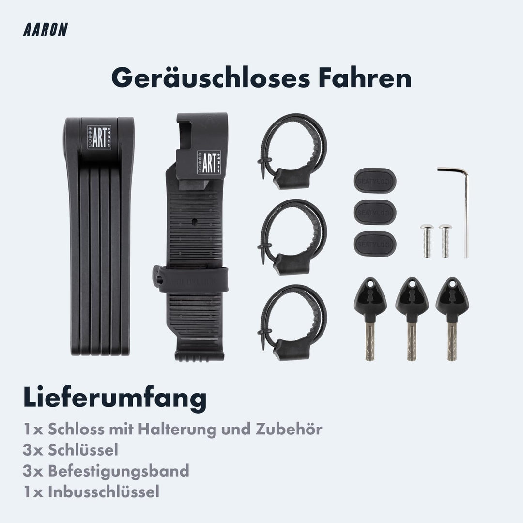 AARON Premium Fahrradschloss - sicheres Faltschloss Stufe 18, patentiertes Hochsicherheitsschloss mi