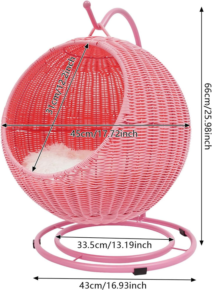 Katzenhängematte, 66cm Katzen Hängematte, Katzen-Schaukel, Katzenstuhl für drinnen, Katzenkorb Kann