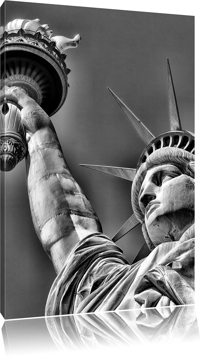 Pixxprint Freiheitsstatue in New York als Leinwandbild/Grösse: 100x70 cm/Wandbild/Kunstdruck/fertig