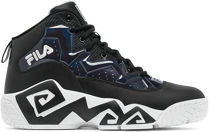 FILA Herren Leichte Basketball Mittelhohem Schaft Sneaker, 45 EU Schwarz Schwarz Weiß