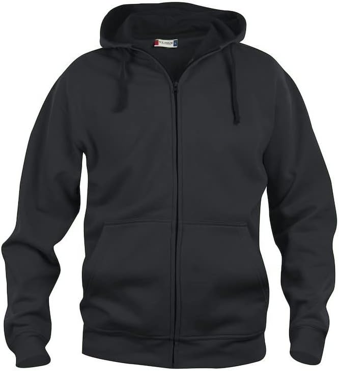 Clique Herren Basic Full Zip Hoody Kapuzenpullover M Schwarz, M Schwarz