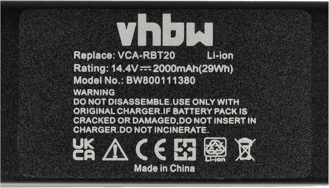 vhbw Akku Ersatzakku Li-Ion 2000mAh (14.4V) kompatibel mit Samsung Navibot der SR-Series, Ersatz für
