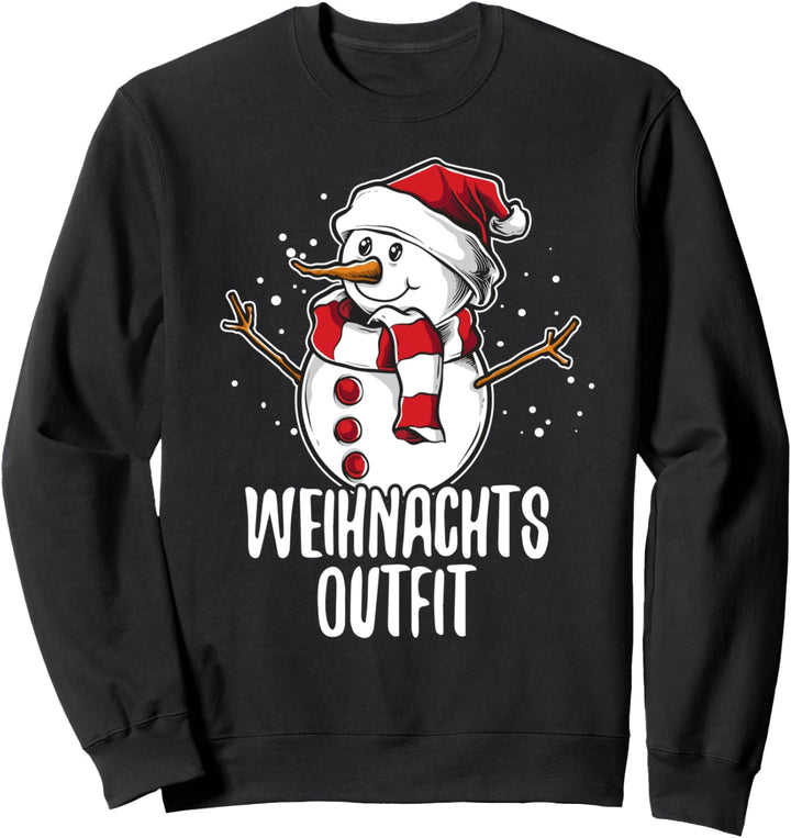 Weihnachts Outfit Familie Schneemann Schneeflocken Pyjama Sweatshirt