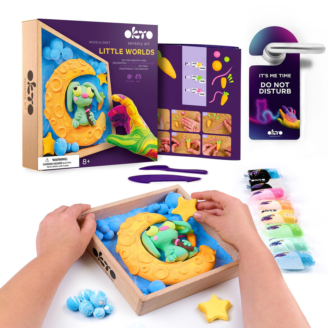 OKTO Bunny Moon/Air Clay Kunst im Holzdekor