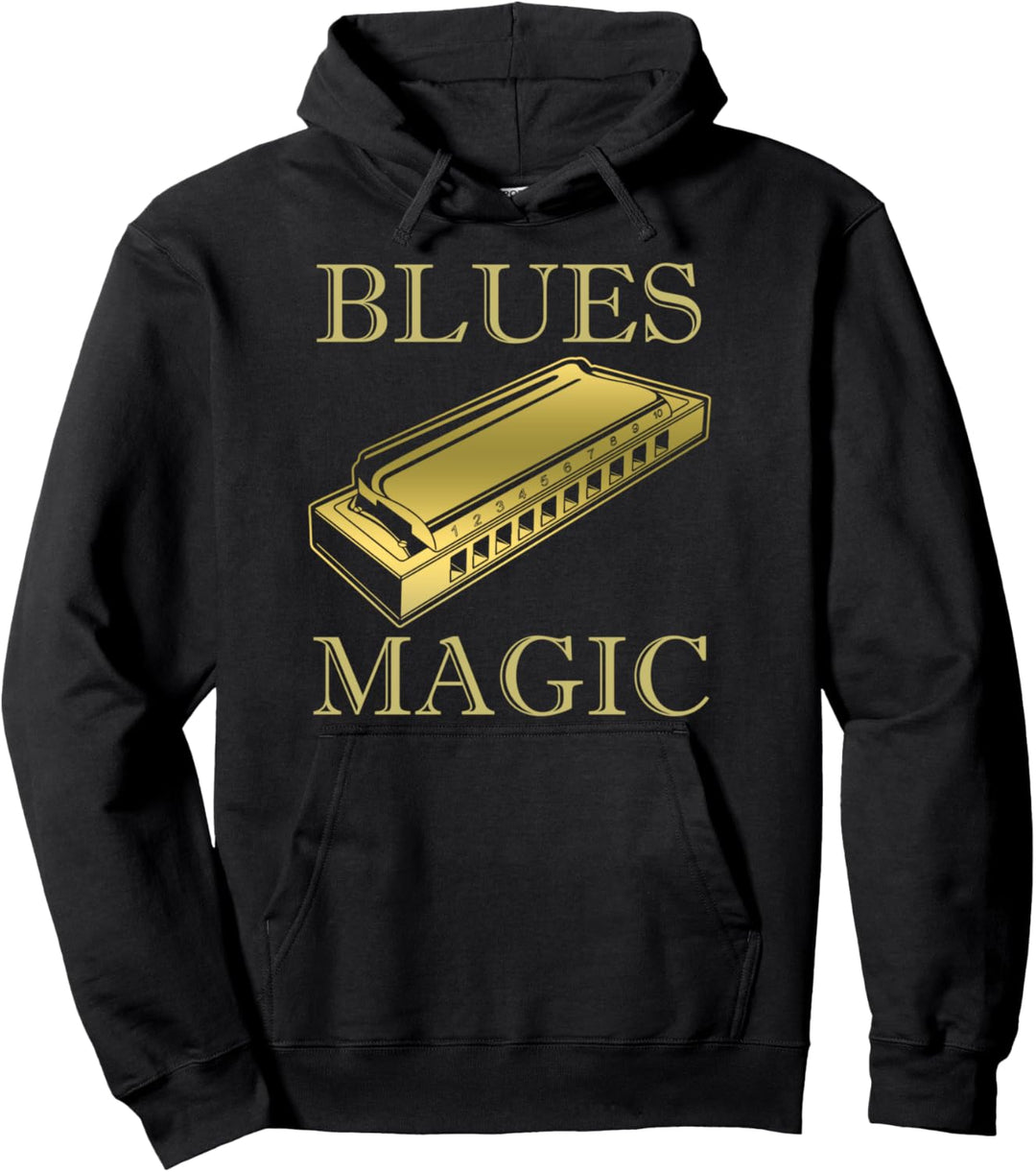 Blues Mundharmonika Harmonika Musiker Mundharmonikaspieler Pullover Hoodie