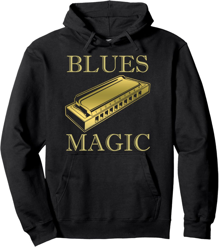 Blues Mundharmonika Harmonika Musiker Mundharmonikaspieler Pullover Hoodie