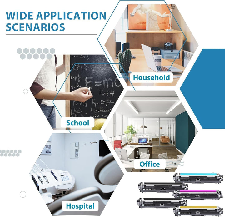 5er-Pack TN241 TN245 Kompatibel für Brother MFC 9332CDW DCP 9022CDW 9142 CDN HL-3142CW MFC-9332CDW D