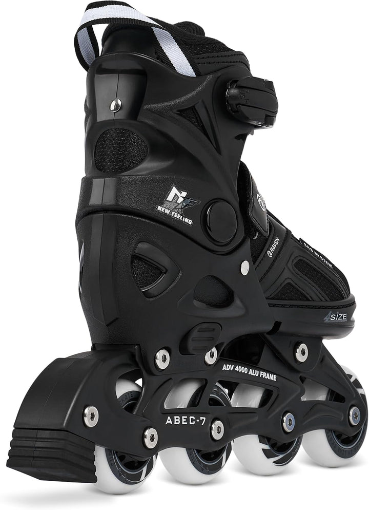 Inlineskates Inliner Raven Pulse verstellbar optional als 2in1 Inlineskates/Schlittschuhe 37-40 (23,