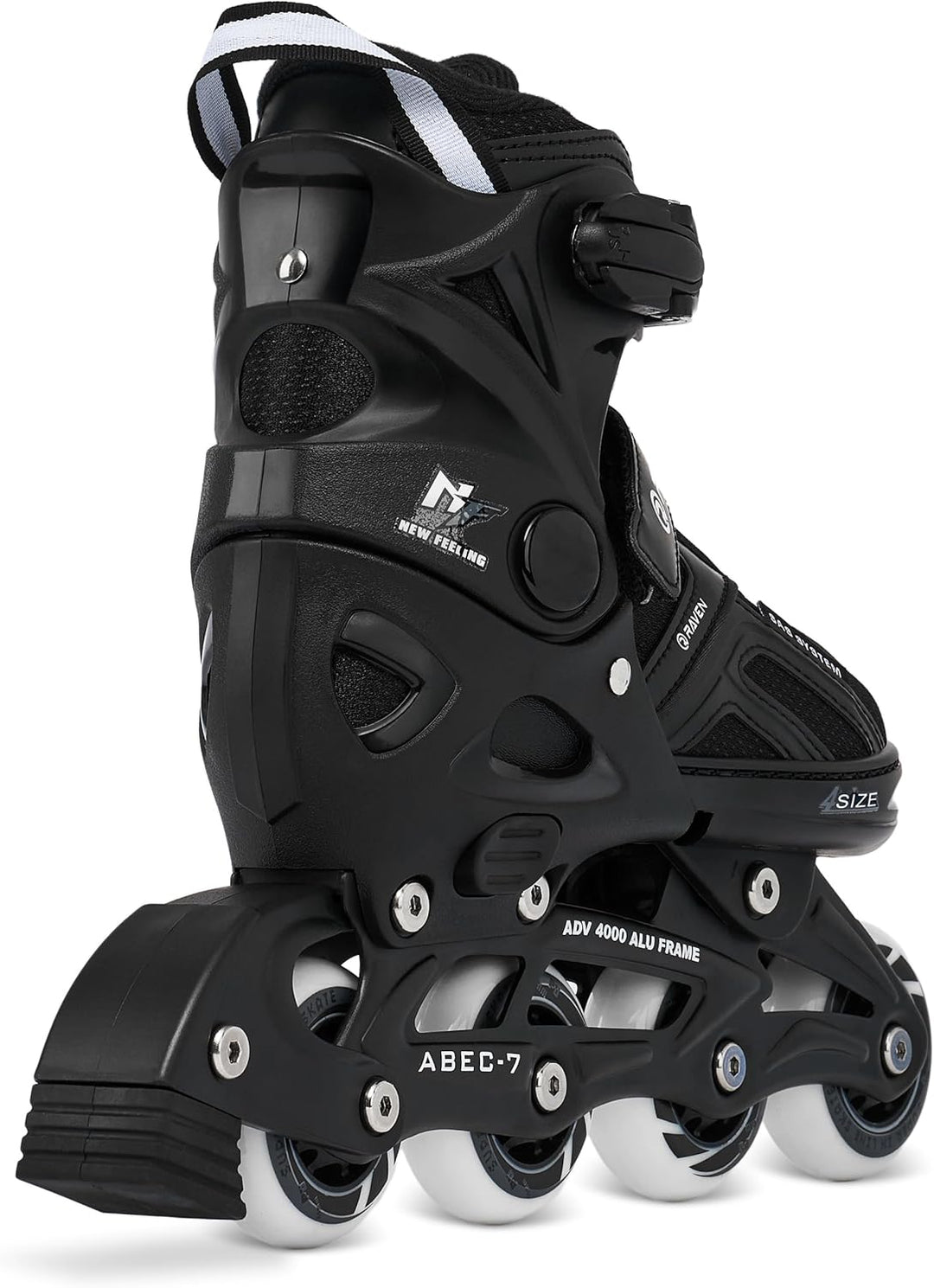 Inlineskates Inliner Raven Pulse verstellbar optional als 2in1 Inlineskates/Schlittschuhe 40-43 (25,