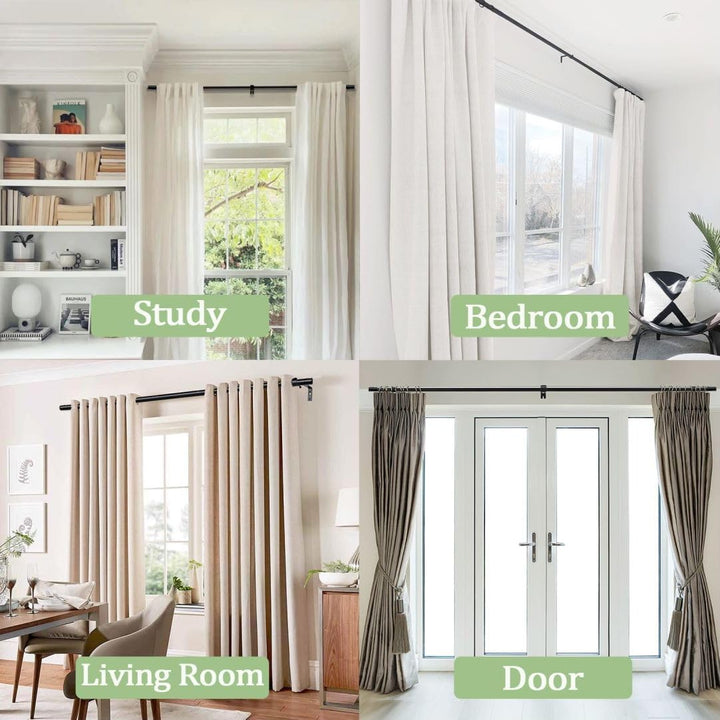 Gardinenstange Weiss Vorhangstange Ausziehbar Gardinenstangen Curtain Rod mit Verstellbaren Halterun