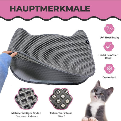 MaxxPet Katzenstreumatte - Sauberlaufmatte für Katzentoilette - Katzenstreuauffangmatte - Auslaufmat
