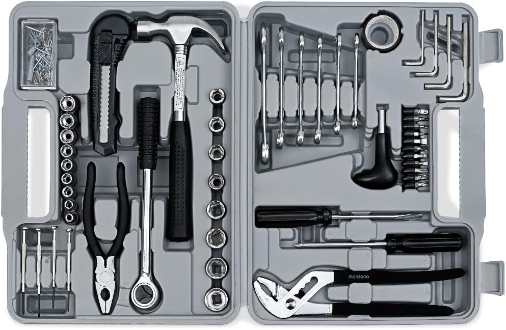 MONZANA® Werkzeugset 141 tlg. Werkzeugkasten Werkzeugkiste Werkzeugsatz Werkzeugkoffer Werkzeugbox H