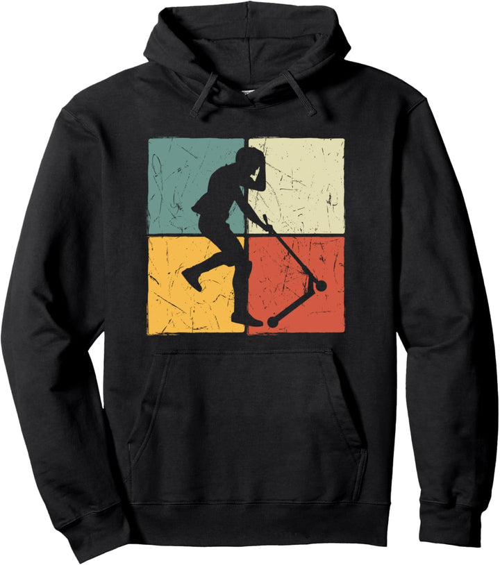 Scooter Roller Stunt Retro Tretroller Jungen & Kinder Pullover Hoodie
