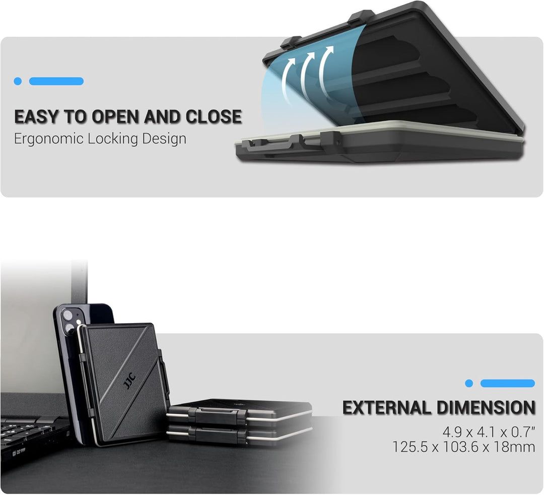JJC Speicherkarten Etui Tasche Aufbewahrung für 2,5 Zoll interne Solid State Drive x1 + NVMe M.2 228