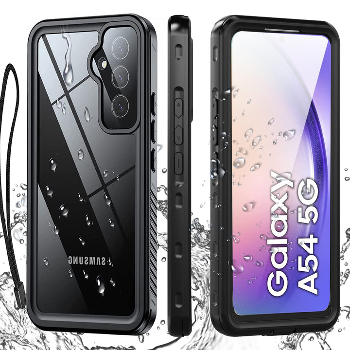Miimall IP68 Wasserdicht Handyhülle Kompatibel mit Samsung Galaxy A54 Hülle, Galaxy A54 Hülle mit Di