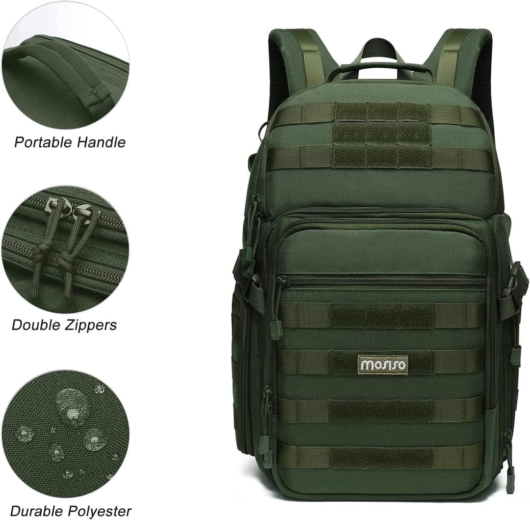 MOSISO Kamerarucksack, DSLR/SLR/Spiegellose Fotografie Taktisch Kamera Tasche Hülle Wandern im Freie