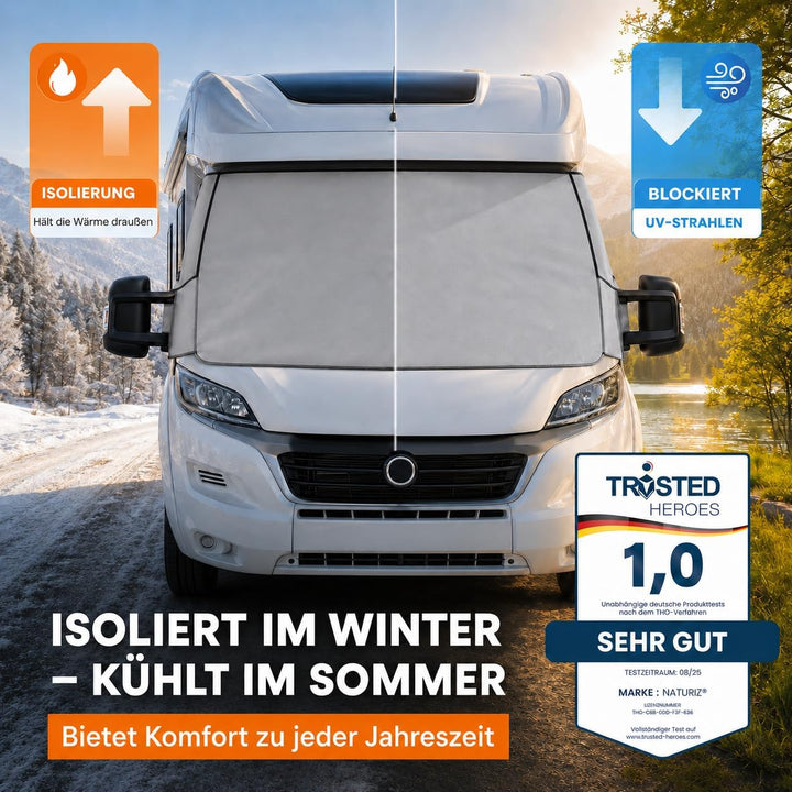 FIAT Ducato Frontscheibenabdeckung – hochwertige, wetterfeste Thermomatte aussen mit effektivem Sonn