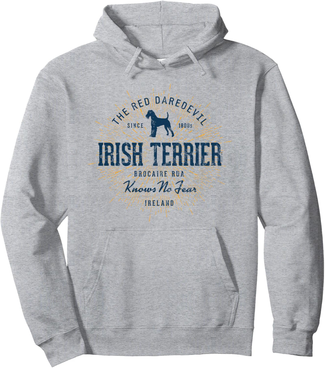 Vintage Retro Irish Terrier Pullover Hoodie