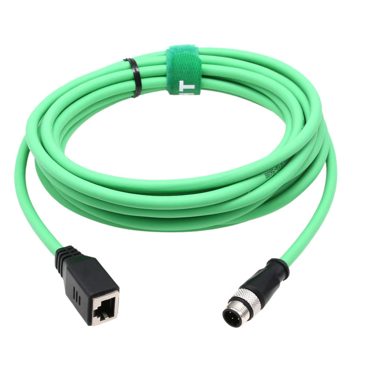 Ethernet-Netzwerkadapterkabel, M12, 4-polig, D-kodiert auf RJ45-Buchse, Cat5e für Sick Keyence IV2 S