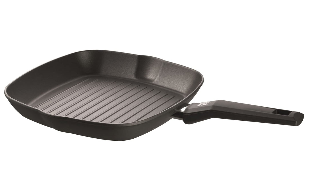 Rohe Germany Grillpfanne Henry aus Aluminium in der Farbe Schwarz, Masse: 28cm x 28cm, 215291-28