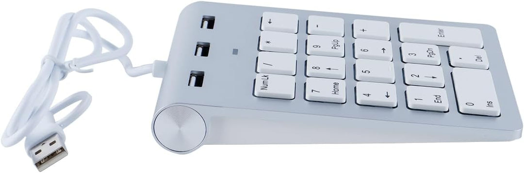 Orivin Kabelgebundener Nummernblock, Typ-C-Notebook-USB-2.0-Zifferntastatur, mit 3 USB-Anschlüssen f