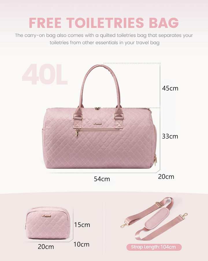LOVEVOOK Sporttasche Damen, Reisetasche Weekender Travel Bag Kliniktasche Geburt mit Kulturtasche, S