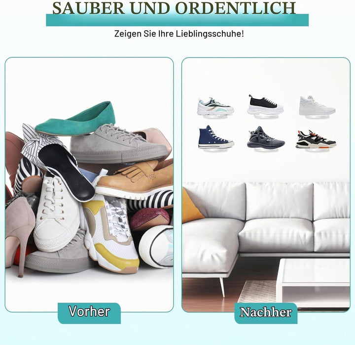 6 Pack Schwimmende Schuh Regale, Transparente Acryl Schuh Regale Montiert EIN der Wand, für die Anze