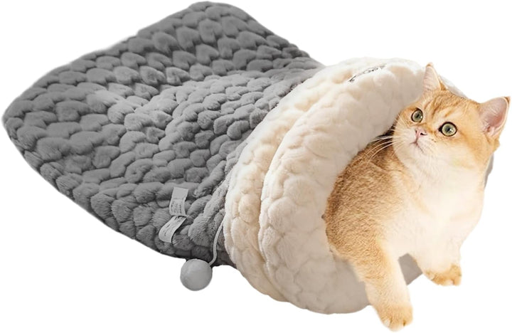 Katzenschlafnest,Kuschelig Warmes Bett Zum Schlafen | Umhüllter Weicher Warmer Schlafsack Für Katze