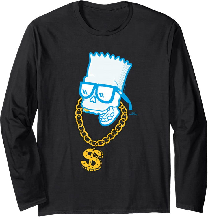 The Simpsons Bart Simpson Skull Bling Langarmshirt