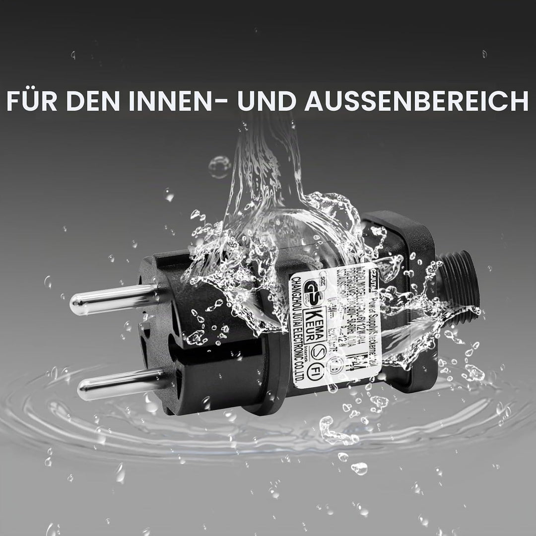 CZJUTAI - LED-Transformator IP44, Stromversorgung für Weihnachtsbeleuchtung mit europäischer Steckdo