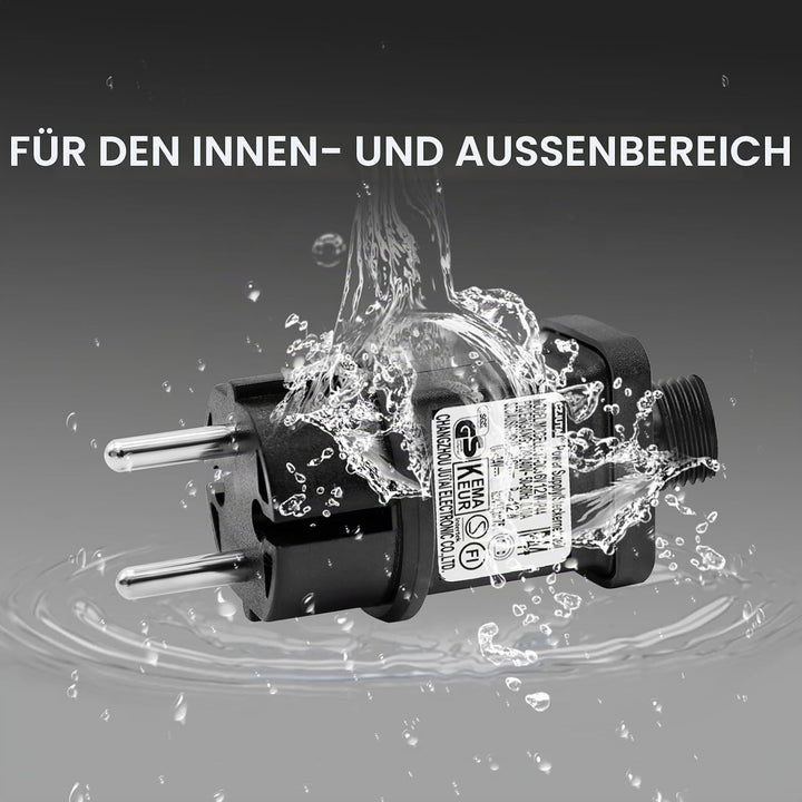 CZJUTAI - LED-Transformator IP44, Stromversorgung für Weihnachtsbeleuchtung mit europäischer Steckdo