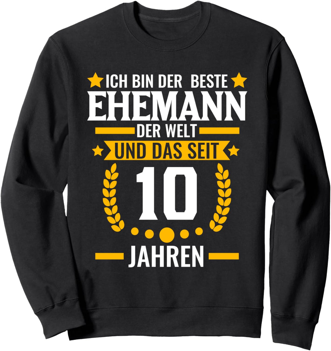 10. Hochzeitstag Rosenhochzeit 10 Jahre Ehe Sweatshirt