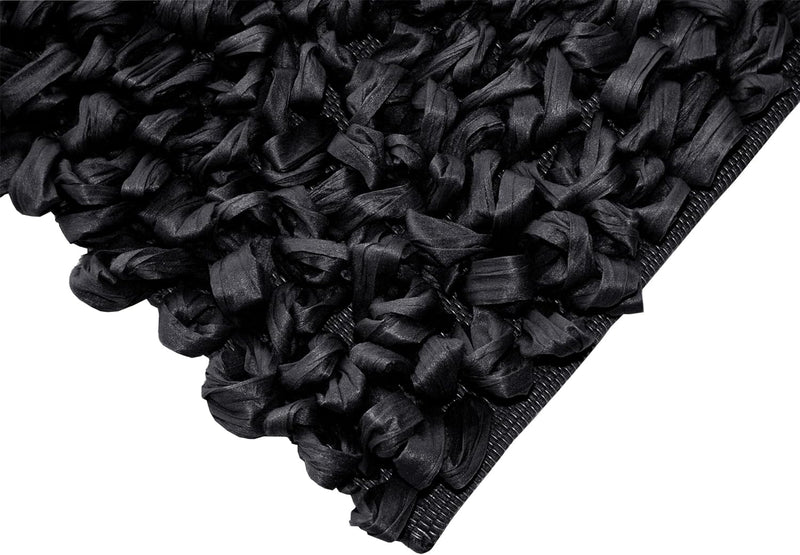 Lashuma Badteppiche für Fussbodenheizung Farbe: Schwarz kleine Badmatte Grösse: 50x70 cm 50x70 cm Sc