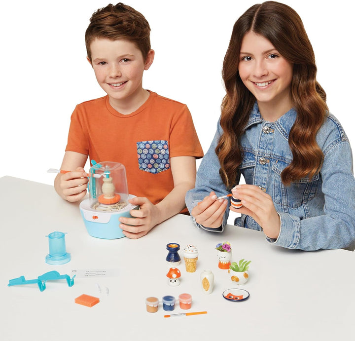 Make It Real 2901465 Mini Töpferstudio, DIY Töpferei Set und Modellier-Werkstatt für Kinder ab 8 Jah