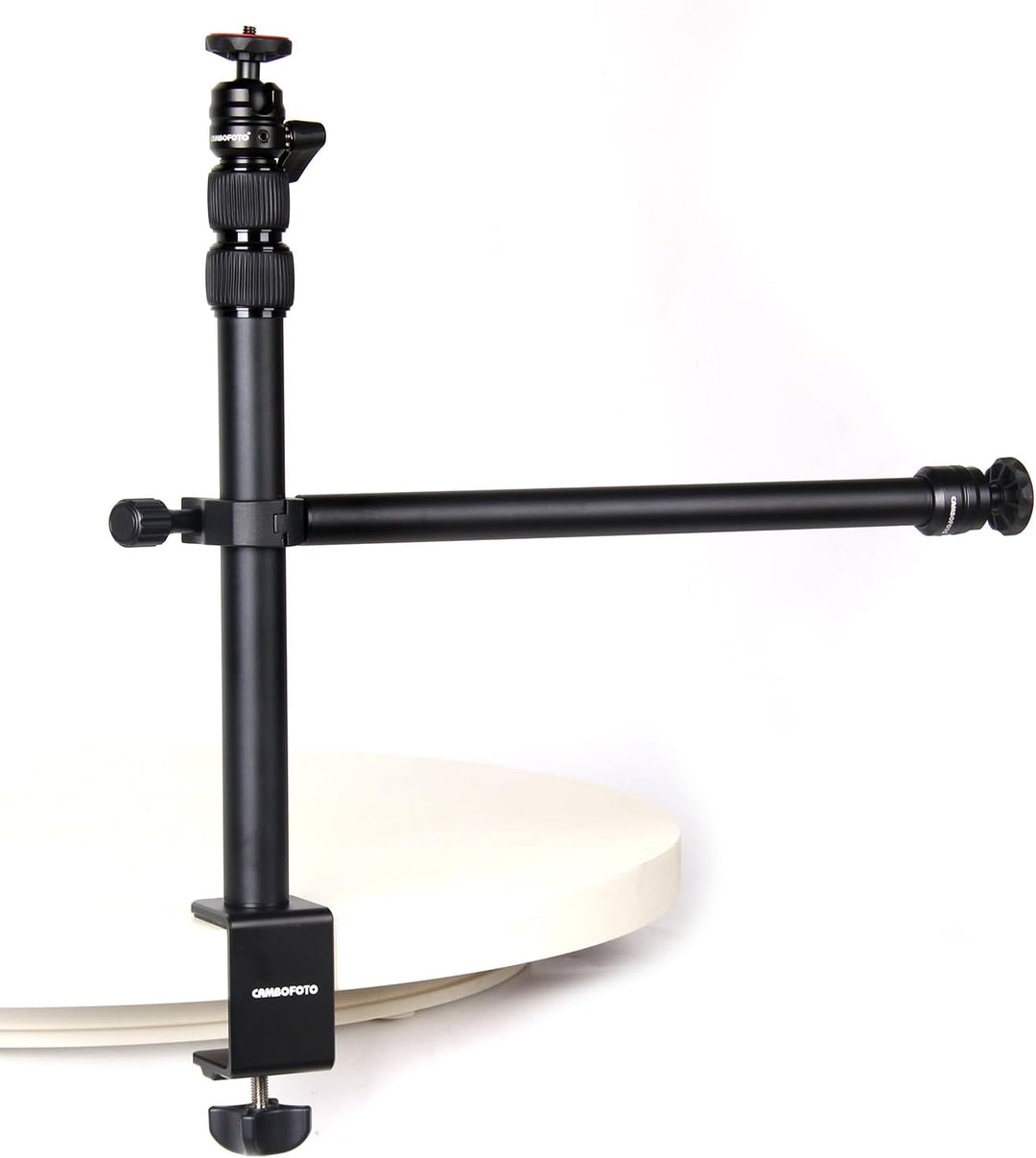 CAMBOFOTO Multifunctional Desktop Stand with 1/4" Ball Head,Suitable for Cameras, Ring Lights, Micro