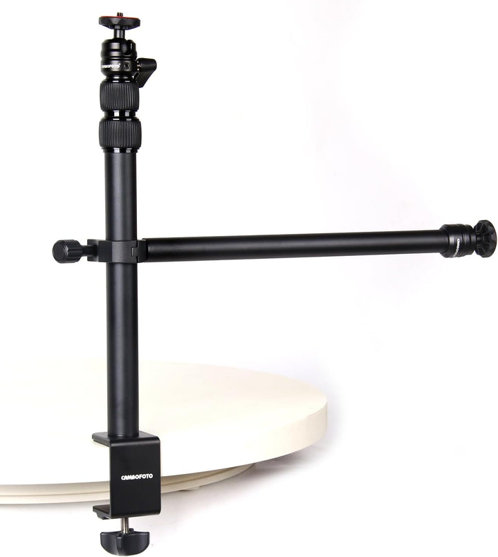 CAMBOFOTO Multifunctional Desktop Stand with 1/4" Ball Head,Suitable for Cameras, Ring Lights, Micro