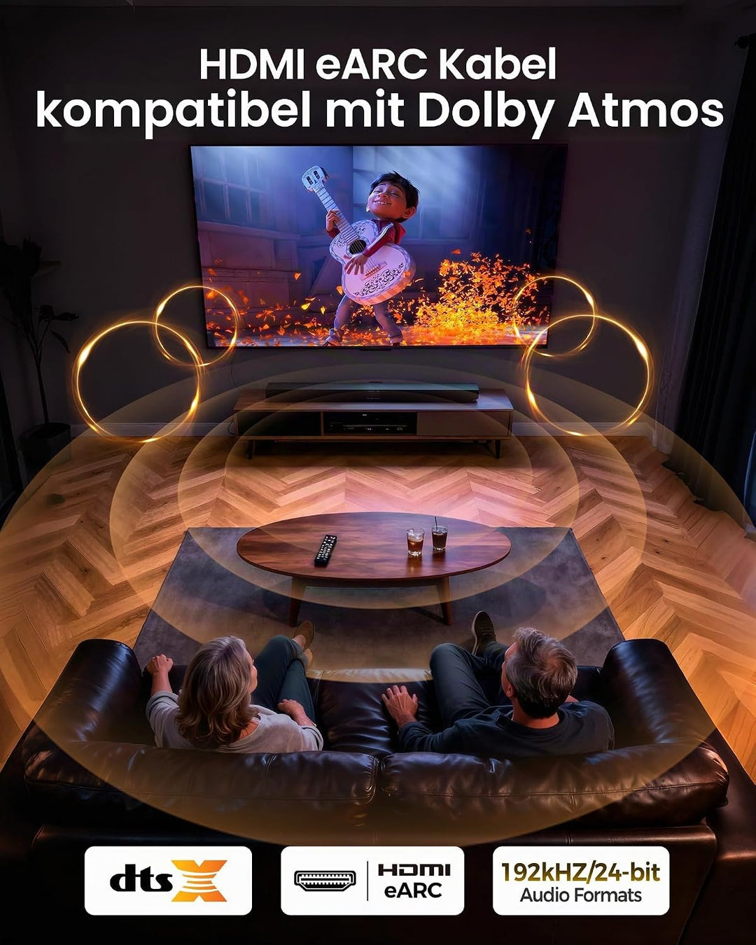 Silkland 8K HDMI 2.1 Kabel 3m, 2Pack Zertifiziertes HDMI®Kabel eARC für Soundbar 48Gbps, PS5 HDMI Ka