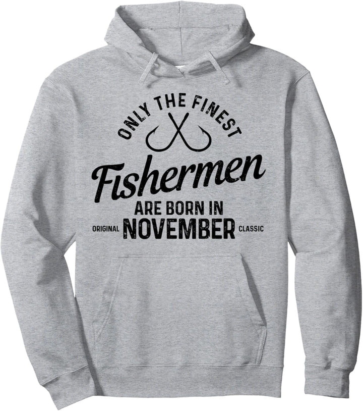 Angeln Geburtstag Geschenk November Angeln Pullover Hoodie