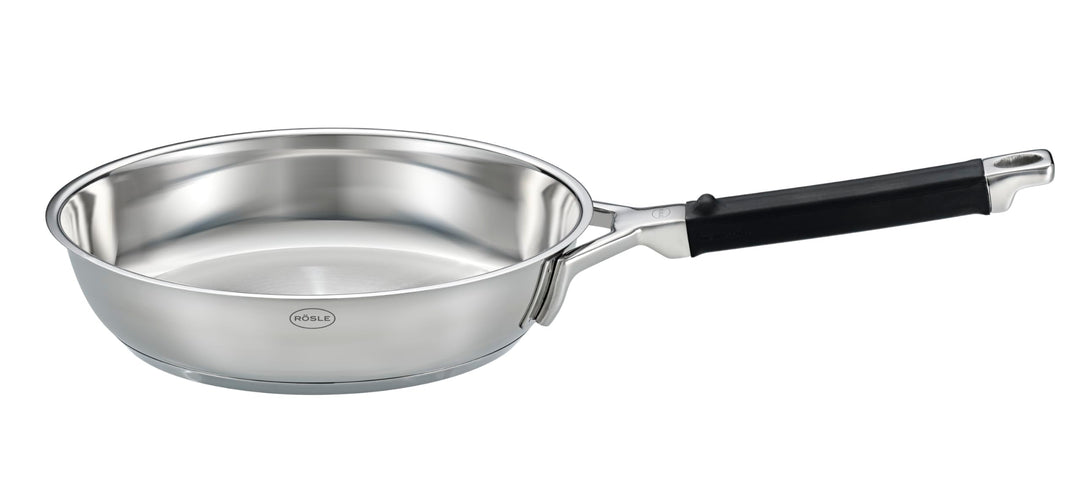 RÖSLE SILENCE PRO Bratpfanne Ø 20 cm, Hochwertige Edelstahl-Bratpfanne für Perfektes Scharf-Anbraten