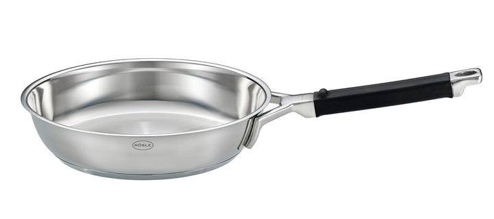 RÖSLE SILENCE PRO Bratpfanne Ø 20 cm, Hochwertige Edelstahl-Bratpfanne für Perfektes Scharf-Anbraten