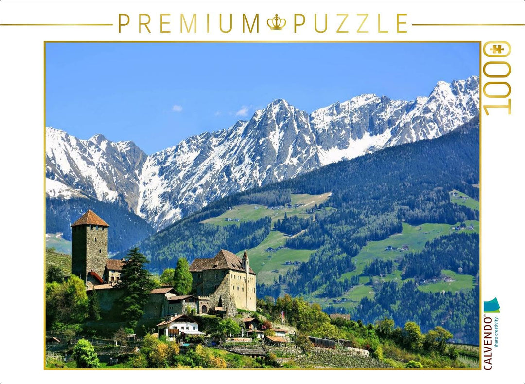 CALVENDO Puzzle Schloss Tirol bei Meran 1000 Teile Lege-Grösse 64 x 48 cm Foto-Puzzle Bild von Gisel