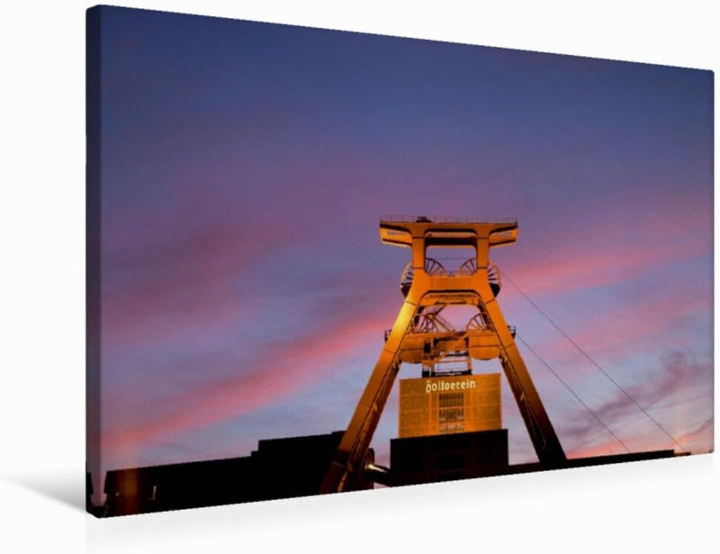 Premium Textil-Leinwand 75 x 50 cm Quer-Format Zeche Zollverein Essen | Wandbild, HD-Bild auf Keilra