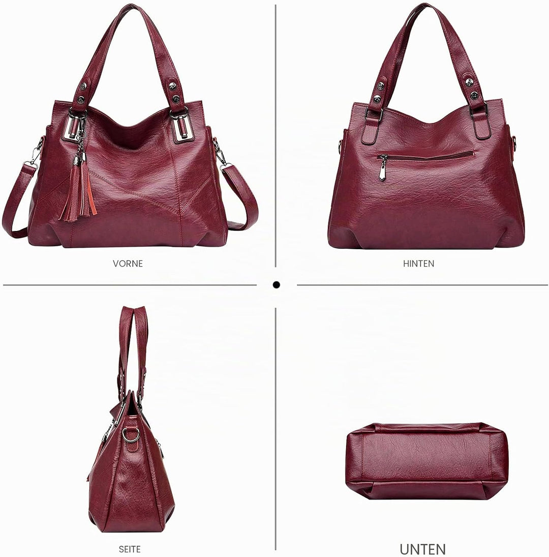 NICOLE &amp; DORIS Damen Handtasche Mode Umhängetasche mit grosser Kapazität Schultertasche Retro Shoppe